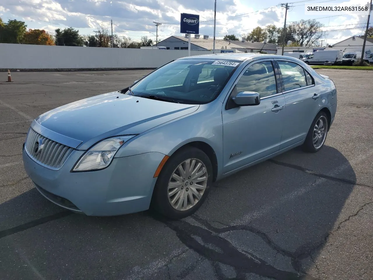 2010 Mercury Milan Hybrid VIN: 3MEDM0L32AR631568 Lot: 75643764