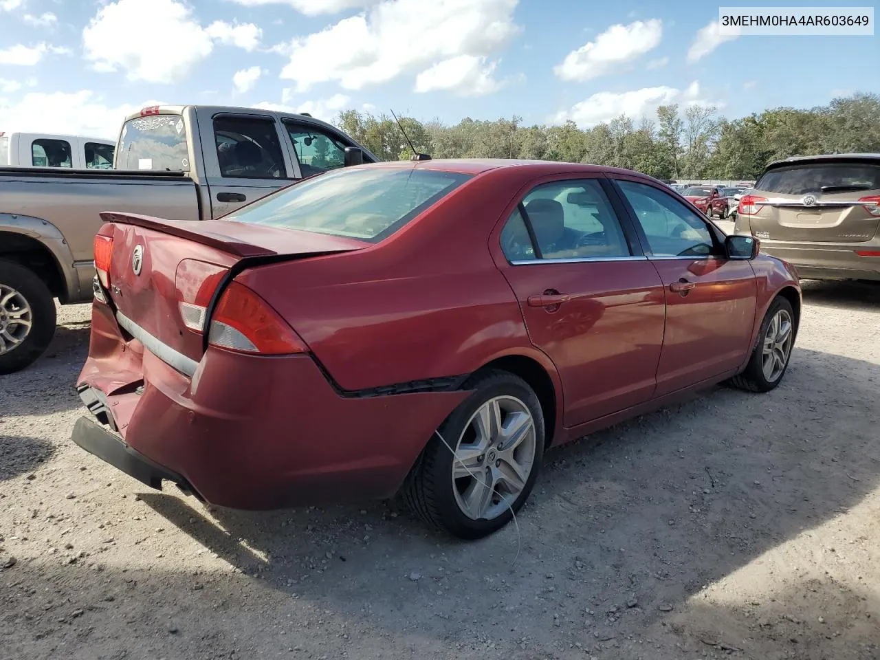 2010 Mercury Milan VIN: 3MEHM0HA4AR603649 Lot: 79036404