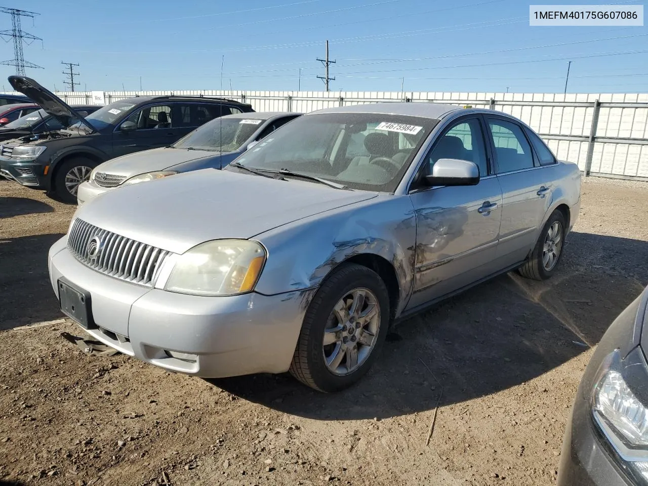 2005 Mercury Montego Luxury VIN: 1MEFM40175G607086 Lot: 74675984