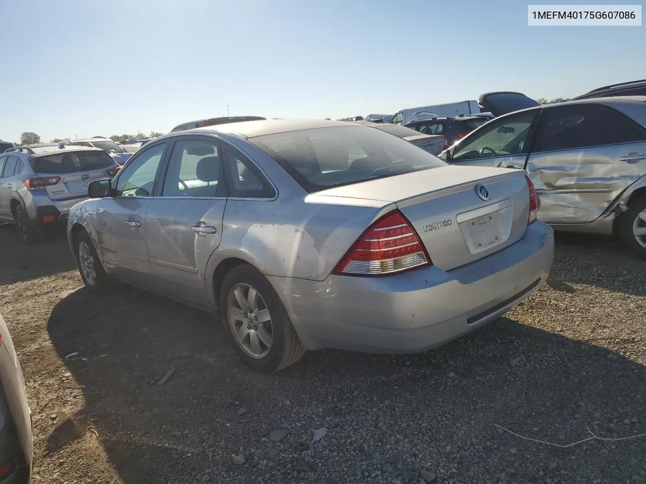 2005 Mercury Montego Luxury VIN: 1MEFM40175G607086 Lot: 74675984