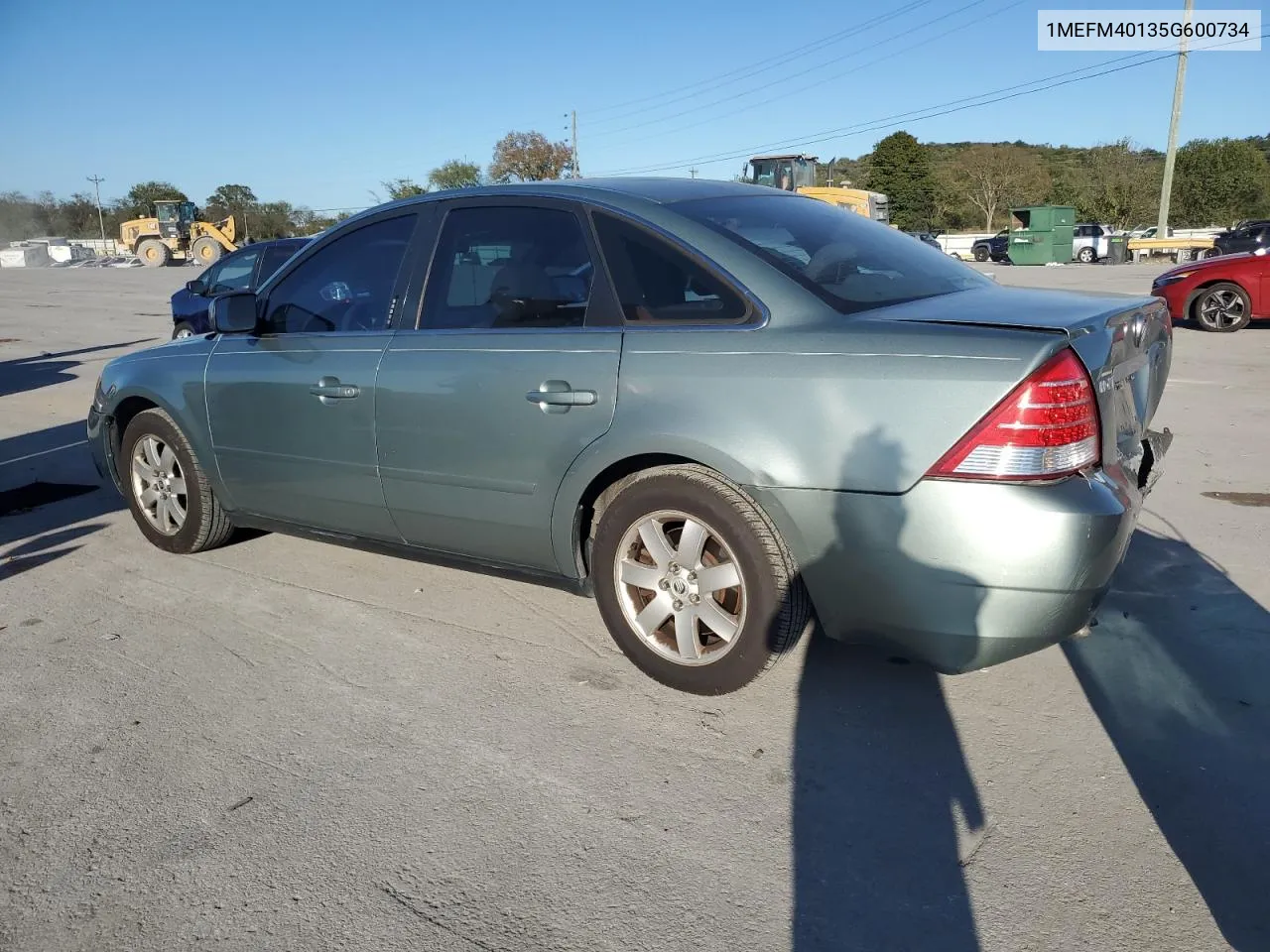 2005 Mercury Montego Luxury VIN: 1MEFM40135G600734 Lot: 75420854