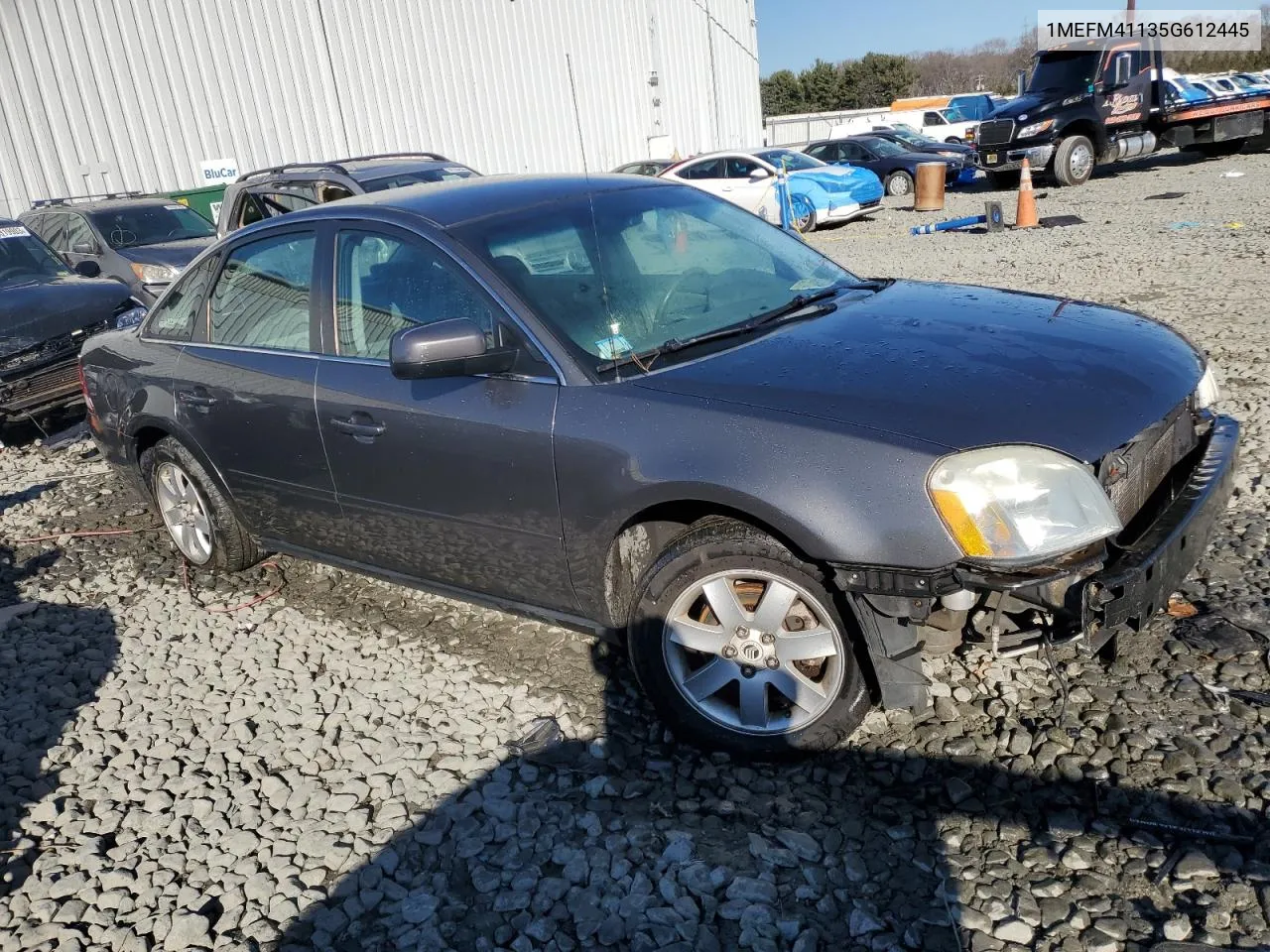 2005 Mercury Montego Luxury VIN: 1MEFM41135G612445 Lot: 80005983