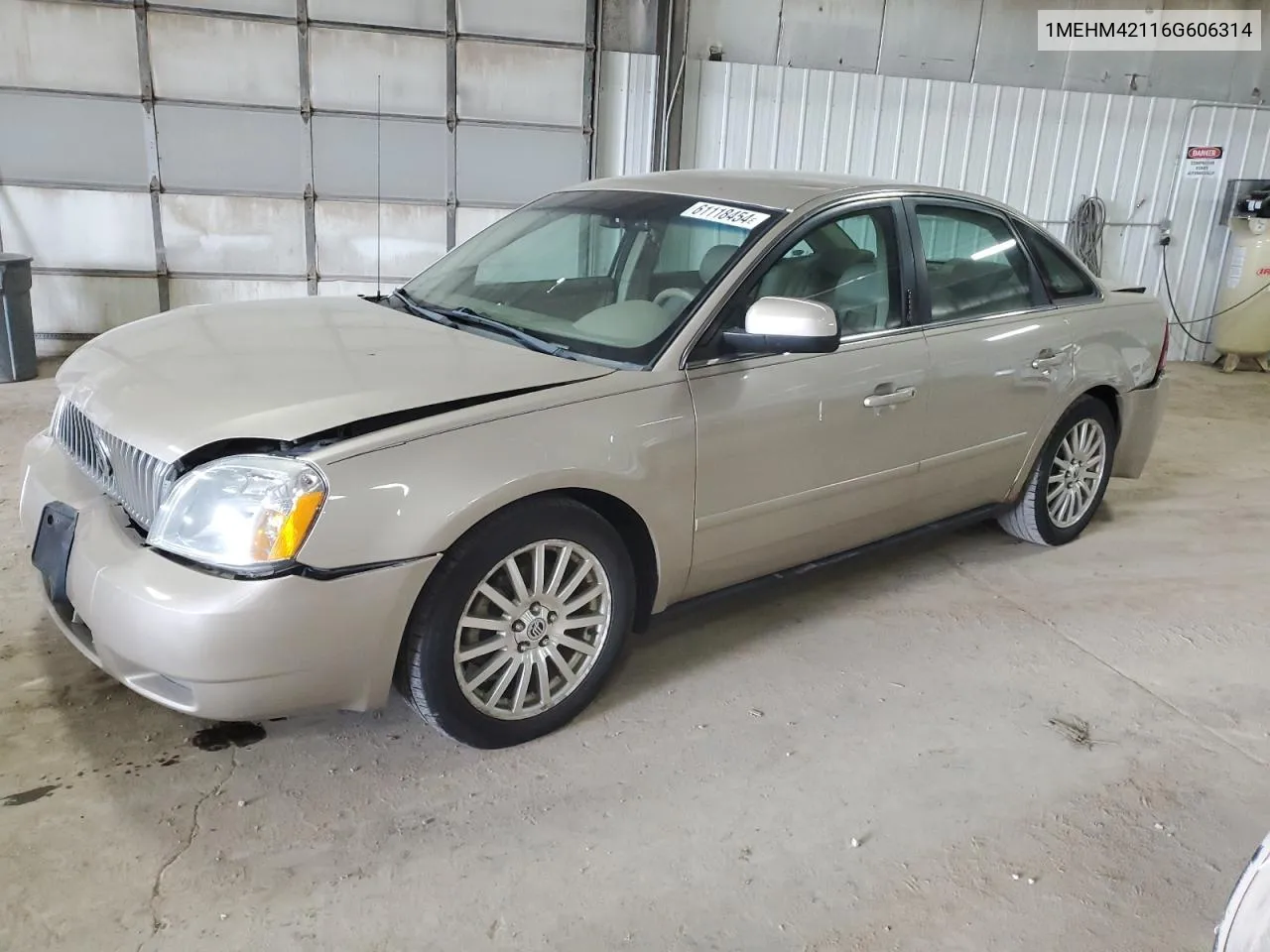 1MEHM42116G606314 2006 Mercury Montego Premier