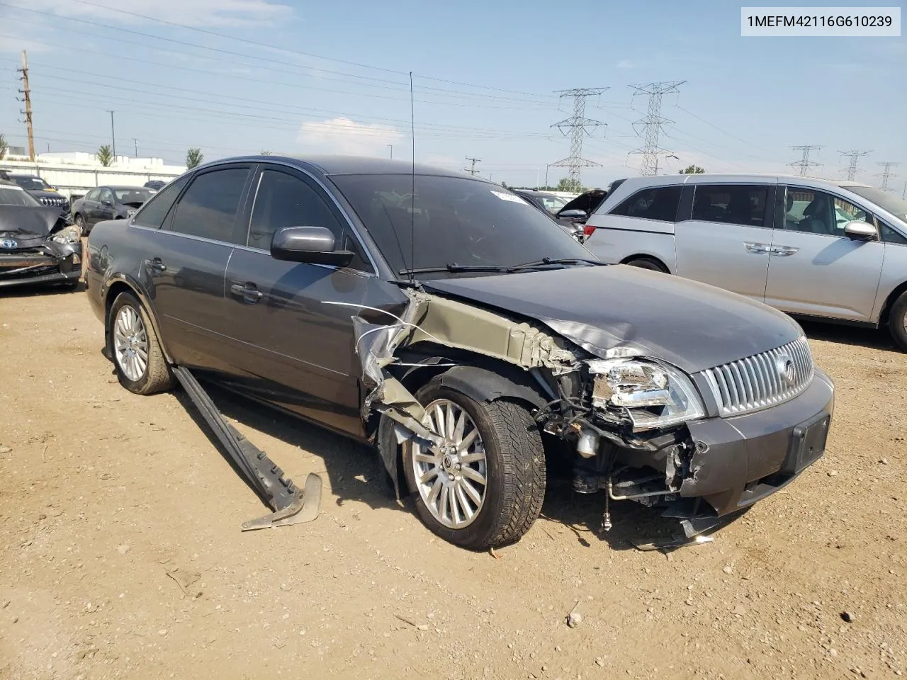 2006 Mercury Montego Premier VIN: 1MEFM42116G610239 Lot: 67765574