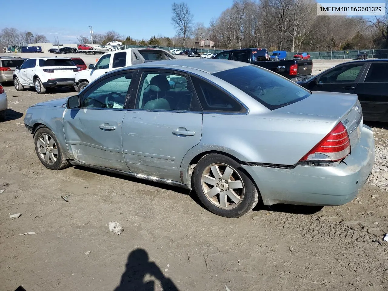 2006 Mercury Montego Luxury VIN: 1MEFM40186G601329 Lot: 72769904