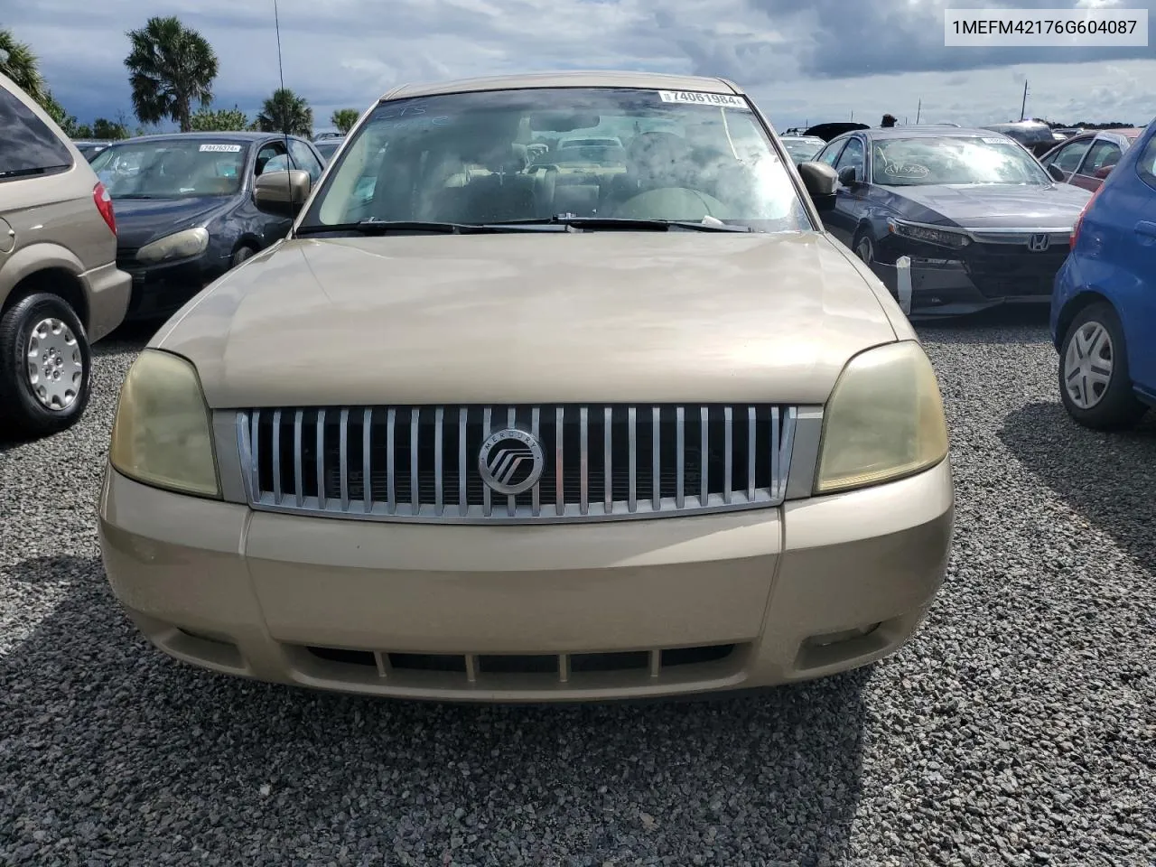 2006 Mercury Montego Premier VIN: 1MEFM42176G604087 Lot: 74061984