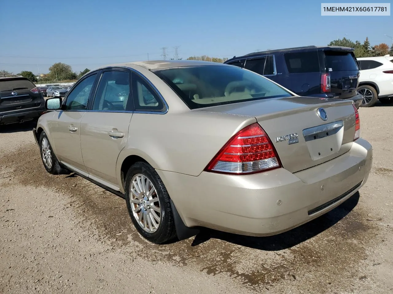 2006 Mercury Montego Premier VIN: 1MEHM421X6G617781 Lot: 74932874