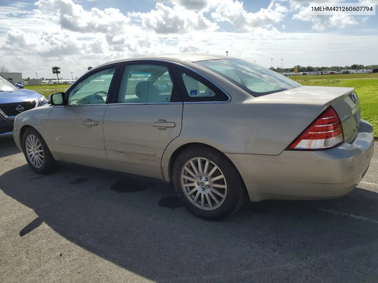 2006 Mercury Montego Premier VIN: 1MEHM42126G607794 Lot: 75124714