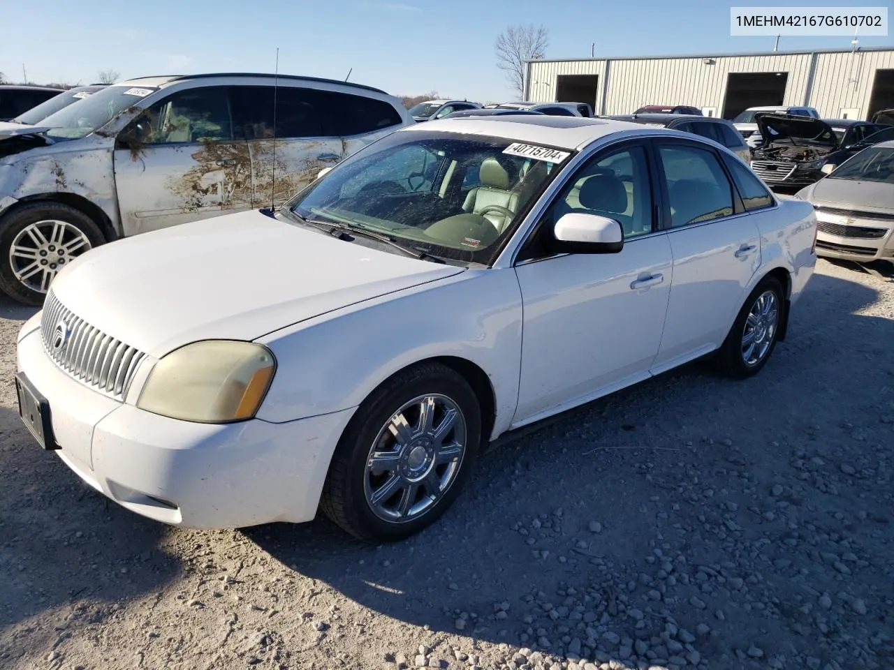 2007 Mercury Montego Premier VIN: 1MEHM42167G610702 Lot: 40715704