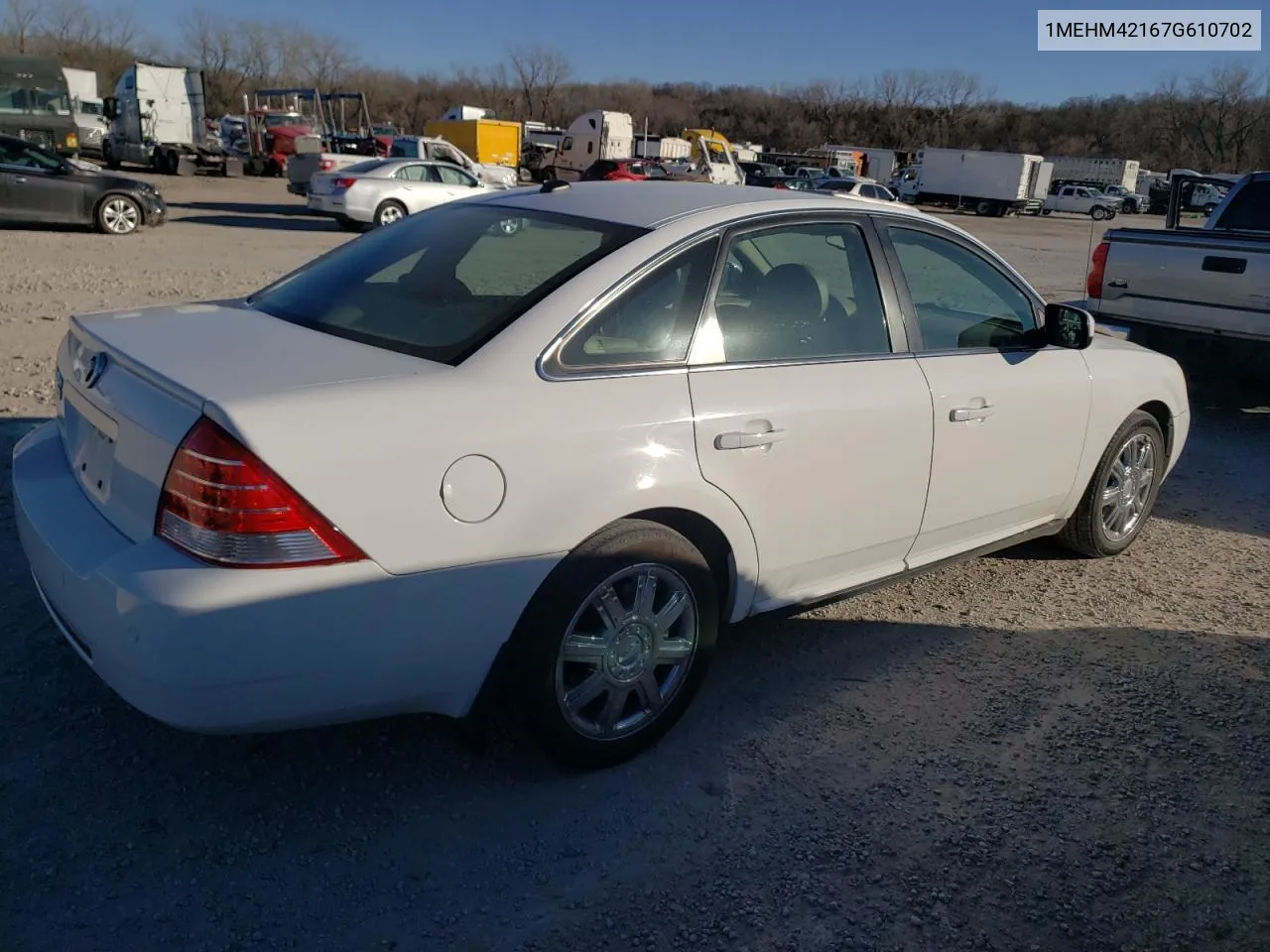 2007 Mercury Montego Premier VIN: 1MEHM42167G610702 Lot: 40715704