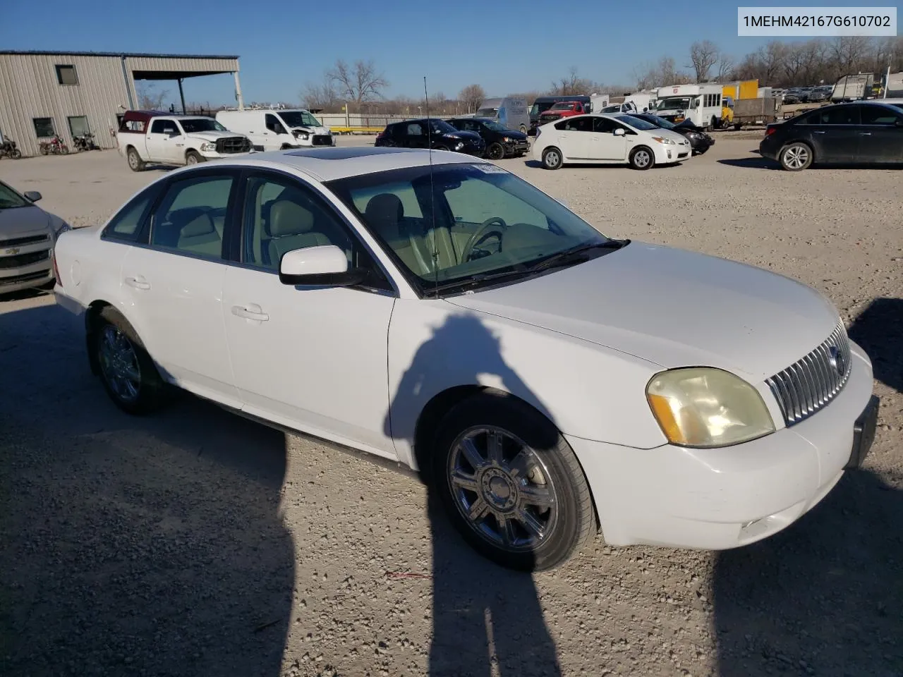 2007 Mercury Montego Premier VIN: 1MEHM42167G610702 Lot: 40715704