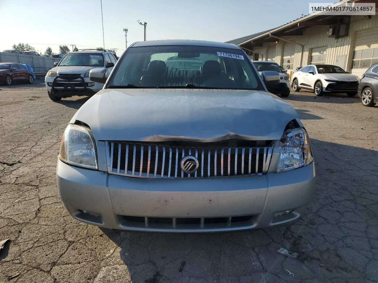 2007 Mercury Montego Luxury VIN: 1MEHM40177G614857 Lot: 71756194