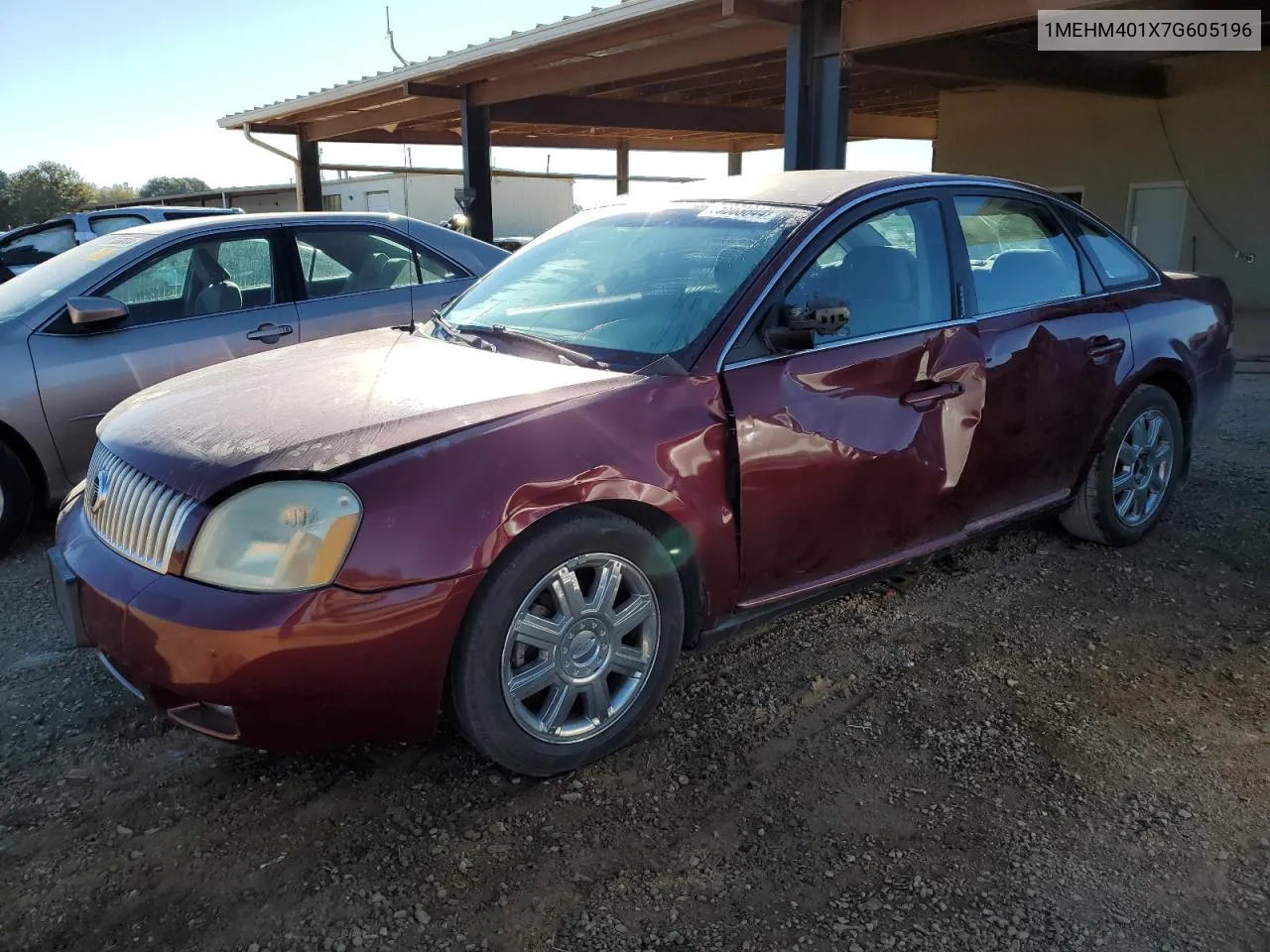 2007 Mercury Montego Luxury VIN: 1MEHM401X7G605196 Lot: 76863844