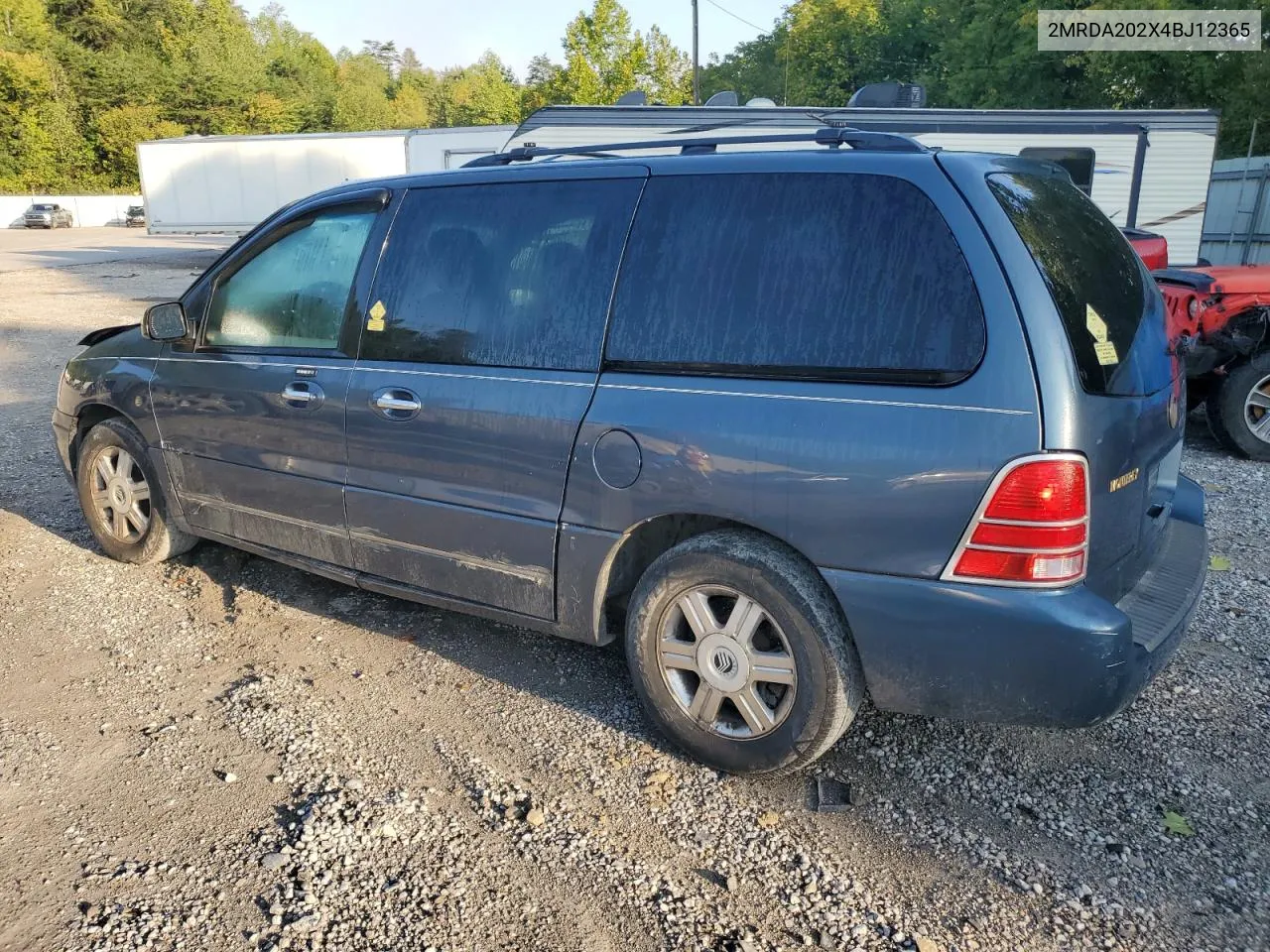 2004 Mercury Monterey VIN: 2MRDA202X4BJ12365 Lot: 69777474