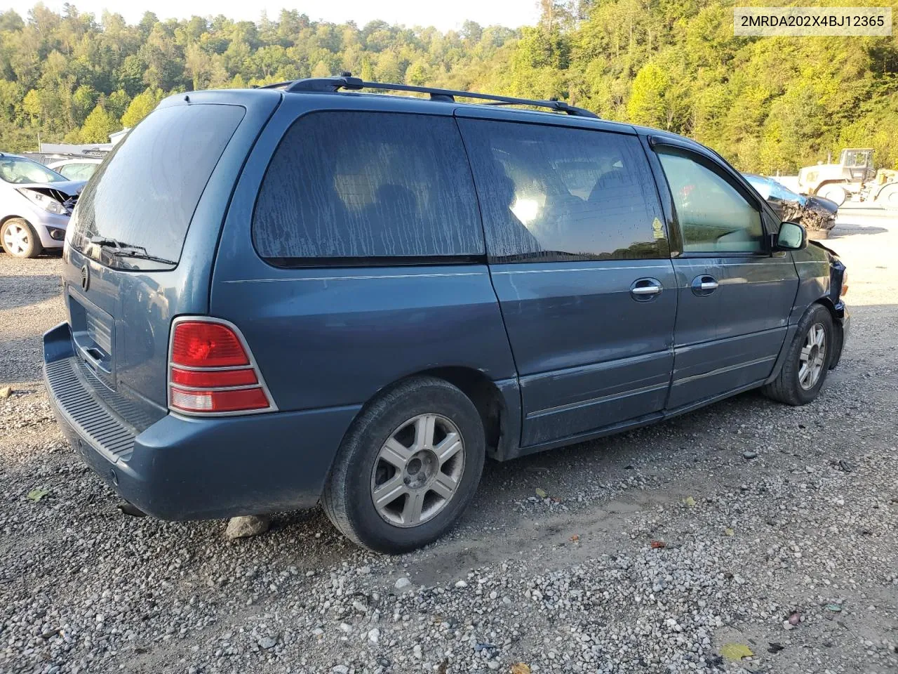 2004 Mercury Monterey VIN: 2MRDA202X4BJ12365 Lot: 69777474