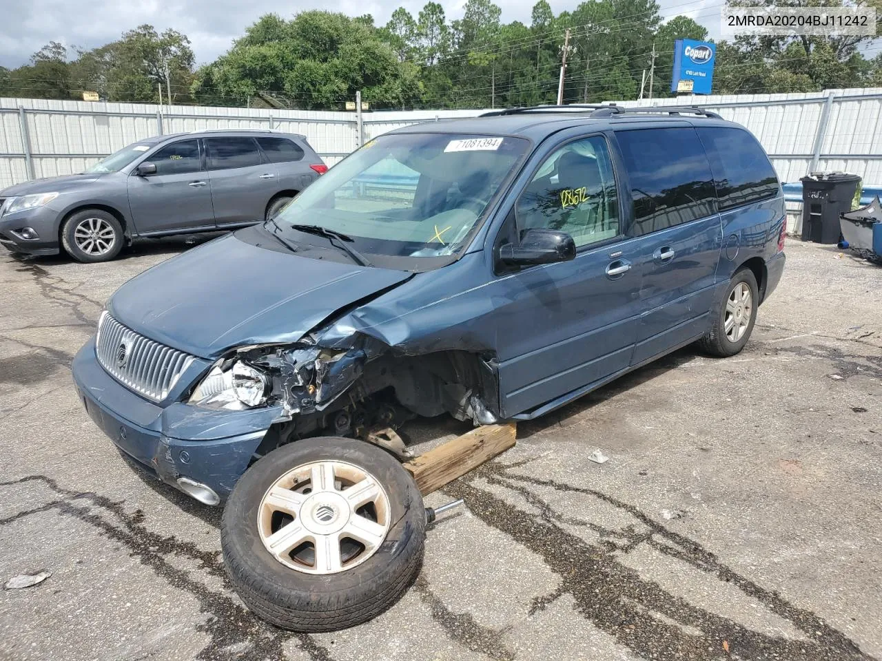 2004 Mercury Monterey VIN: 2MRDA20204BJ11242 Lot: 71081394