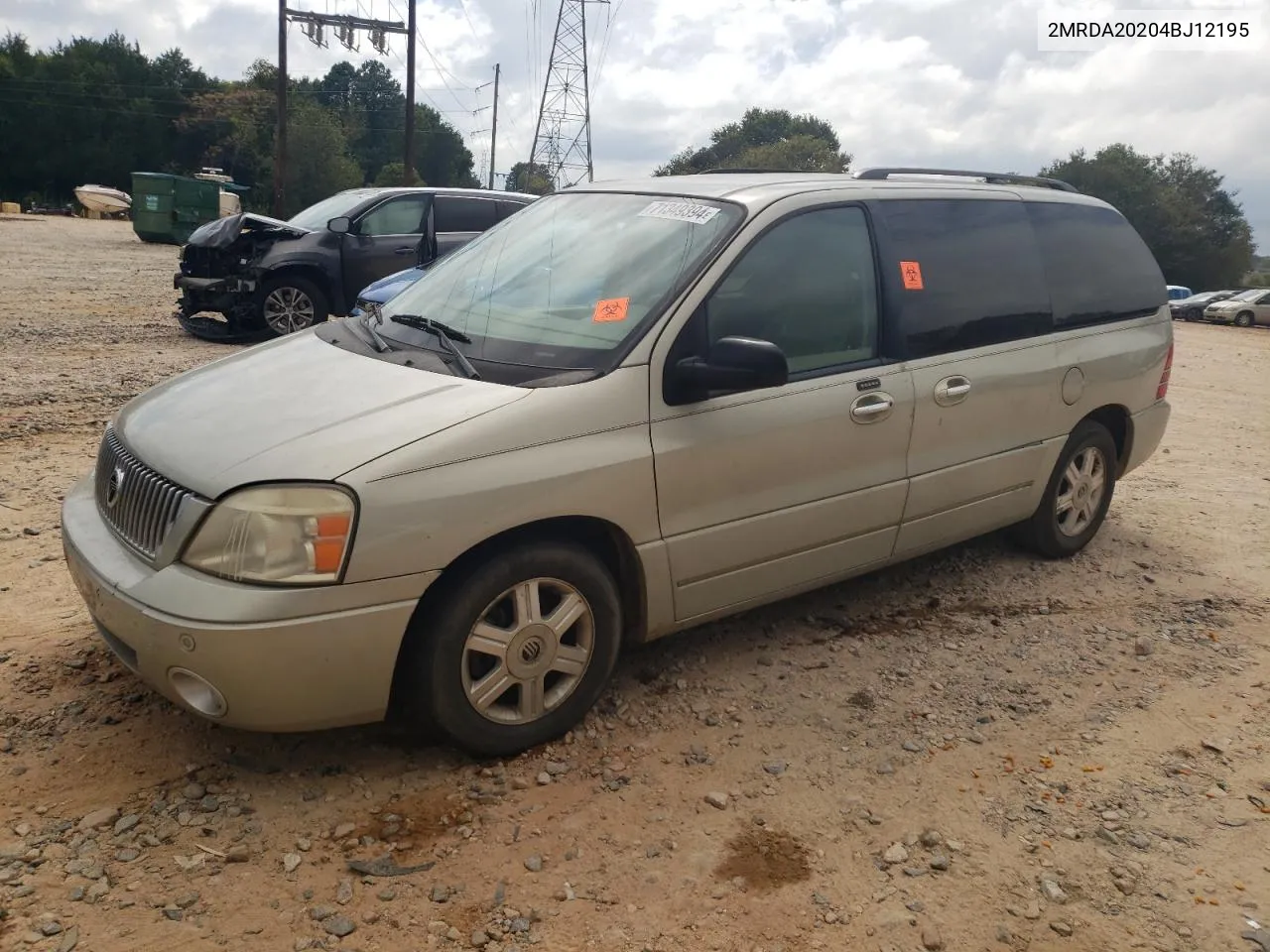 2004 Mercury Monterey VIN: 2MRDA20204BJ12195 Lot: 71349394