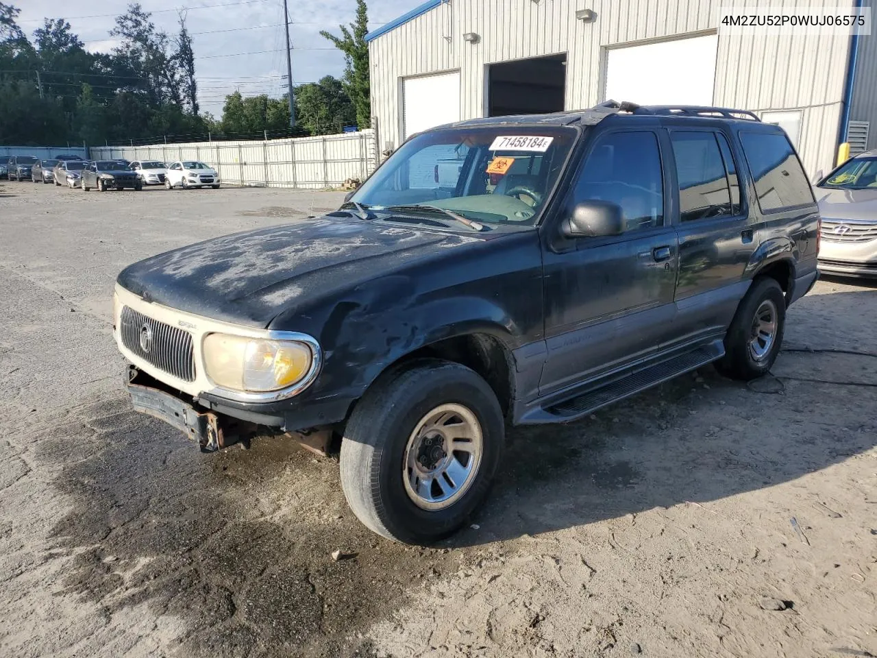 1998 Mercury Mountaineer VIN: 4M2ZU52P0WUJ06575 Lot: 71458184