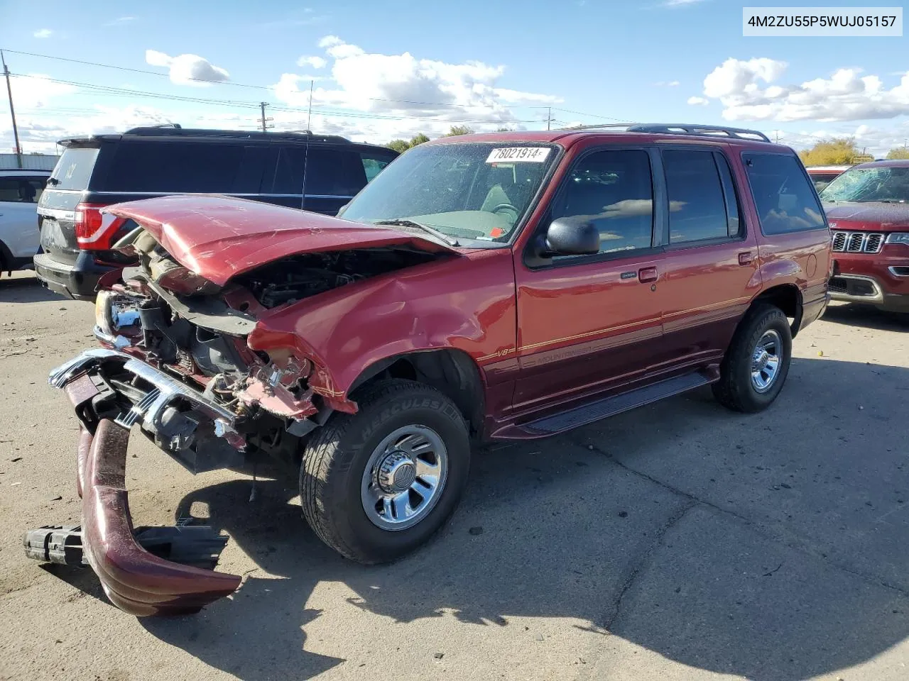 1998 Mercury Mountaineer VIN: 4M2ZU55P5WUJ05157 Lot: 78021914