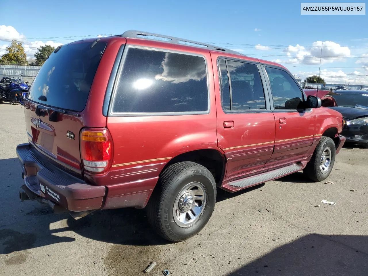 1998 Mercury Mountaineer VIN: 4M2ZU55P5WUJ05157 Lot: 78021914