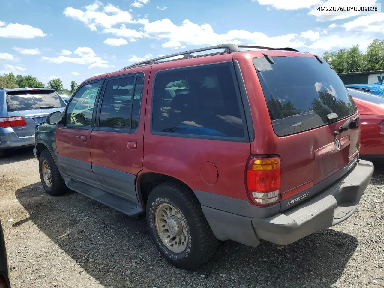 2000 Mercury Mountaineer VIN: 4M2ZU76E8YUJ09828 Lot: 62706994