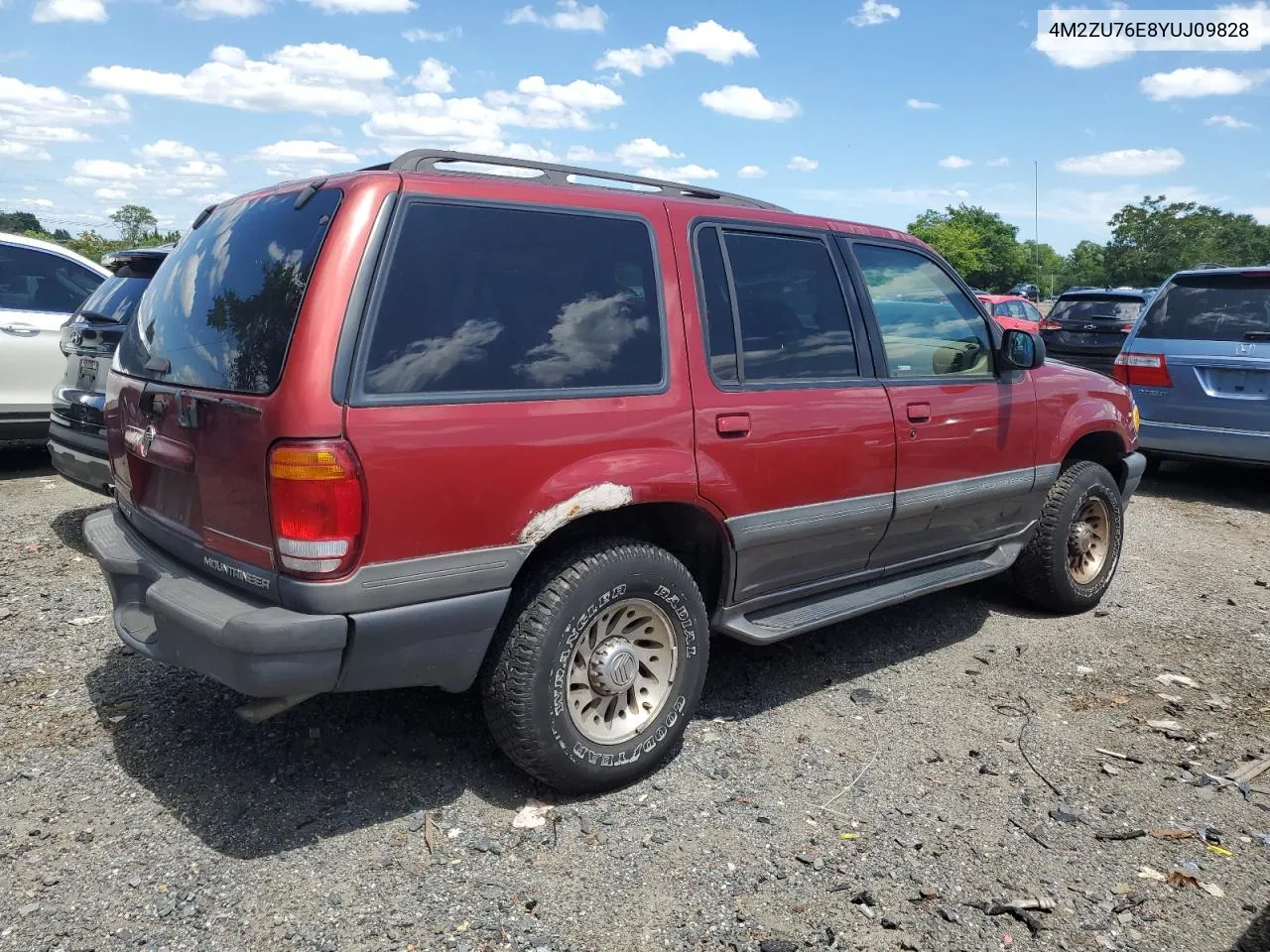 2000 Mercury Mountaineer VIN: 4M2ZU76E8YUJ09828 Lot: 62706994