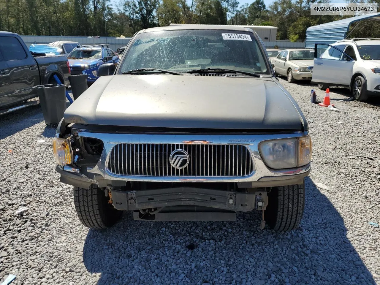 2000 Mercury Mountaineer VIN: 4M2ZU86P6YUJ34623 Lot: 75513494