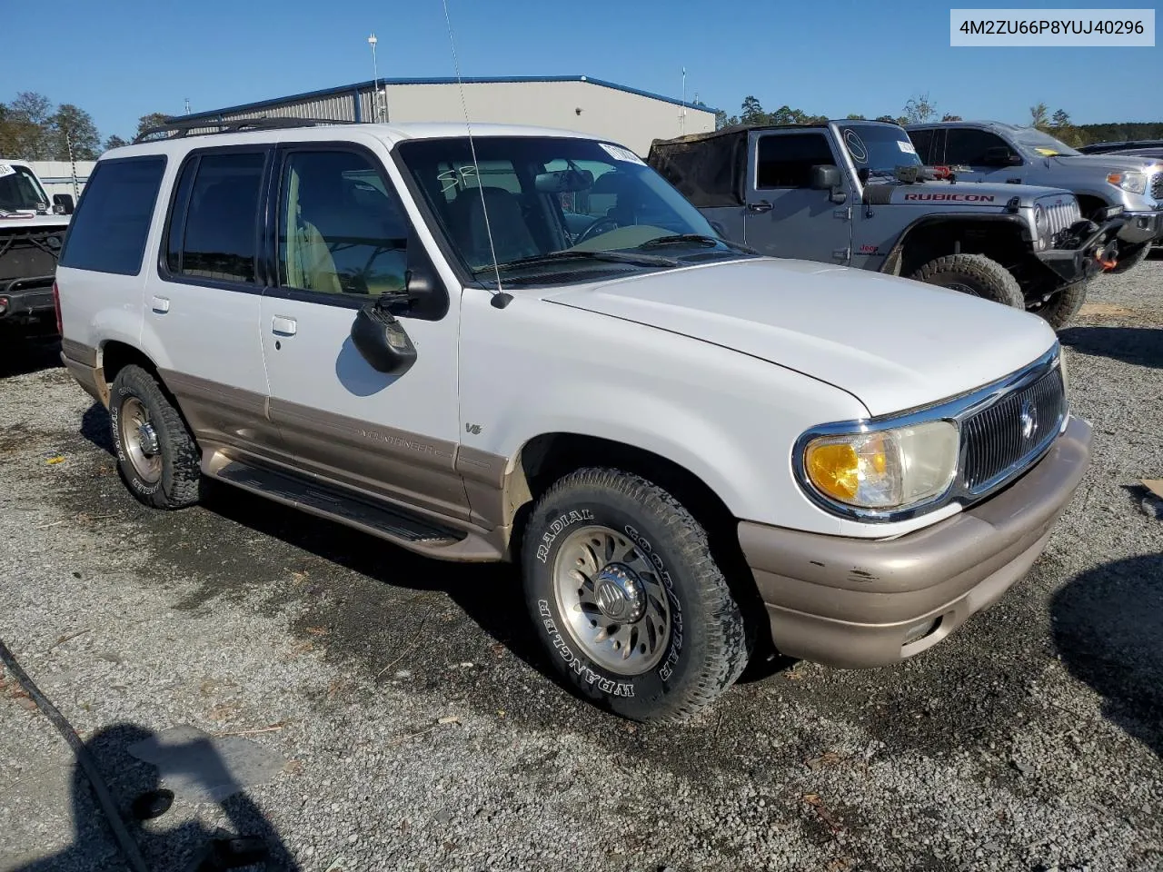 2000 Mercury Mountaineer VIN: 4M2ZU66P8YUJ40296 Lot: 77108224