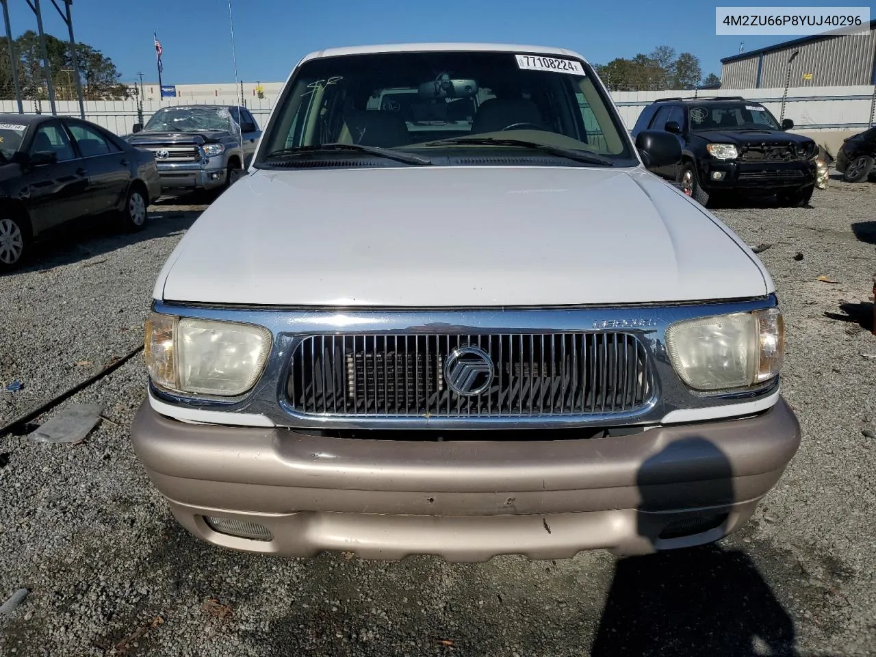 2000 Mercury Mountaineer VIN: 4M2ZU66P8YUJ40296 Lot: 77108224