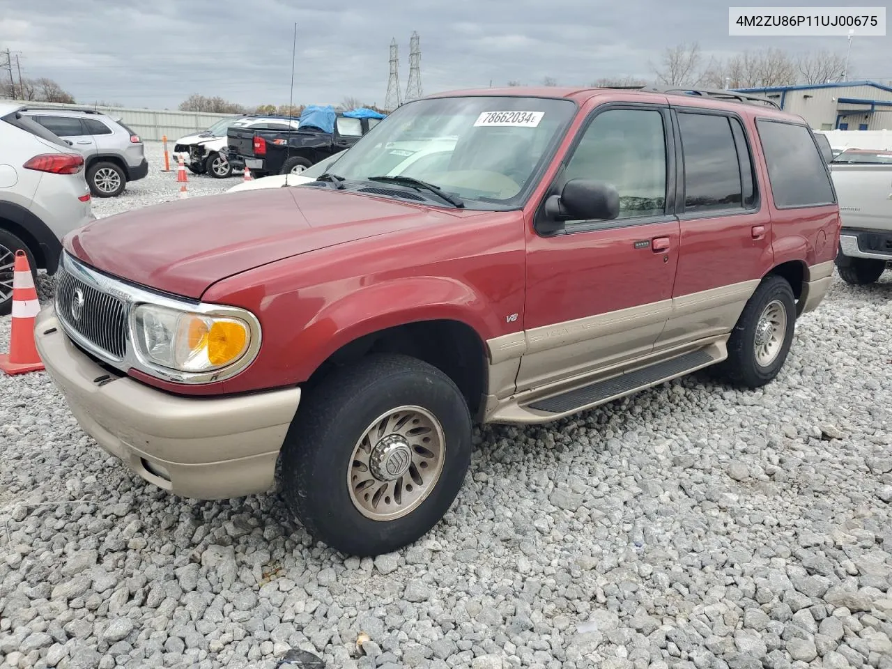 2001 Mercury Mountaineer VIN: 4M2ZU86P11UJ00675 Lot: 78662034