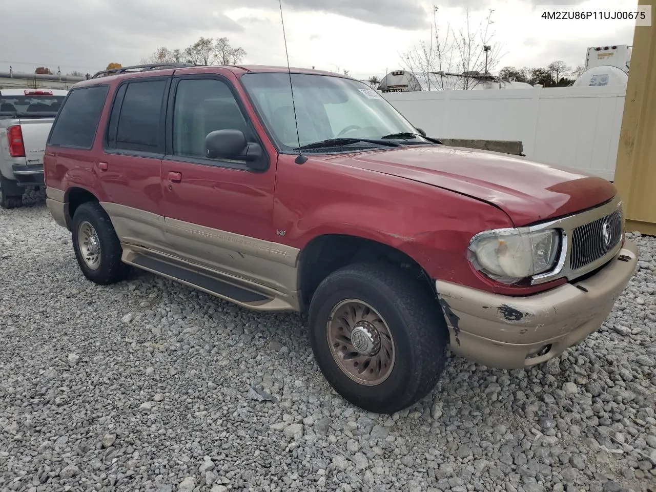 2001 Mercury Mountaineer VIN: 4M2ZU86P11UJ00675 Lot: 78662034