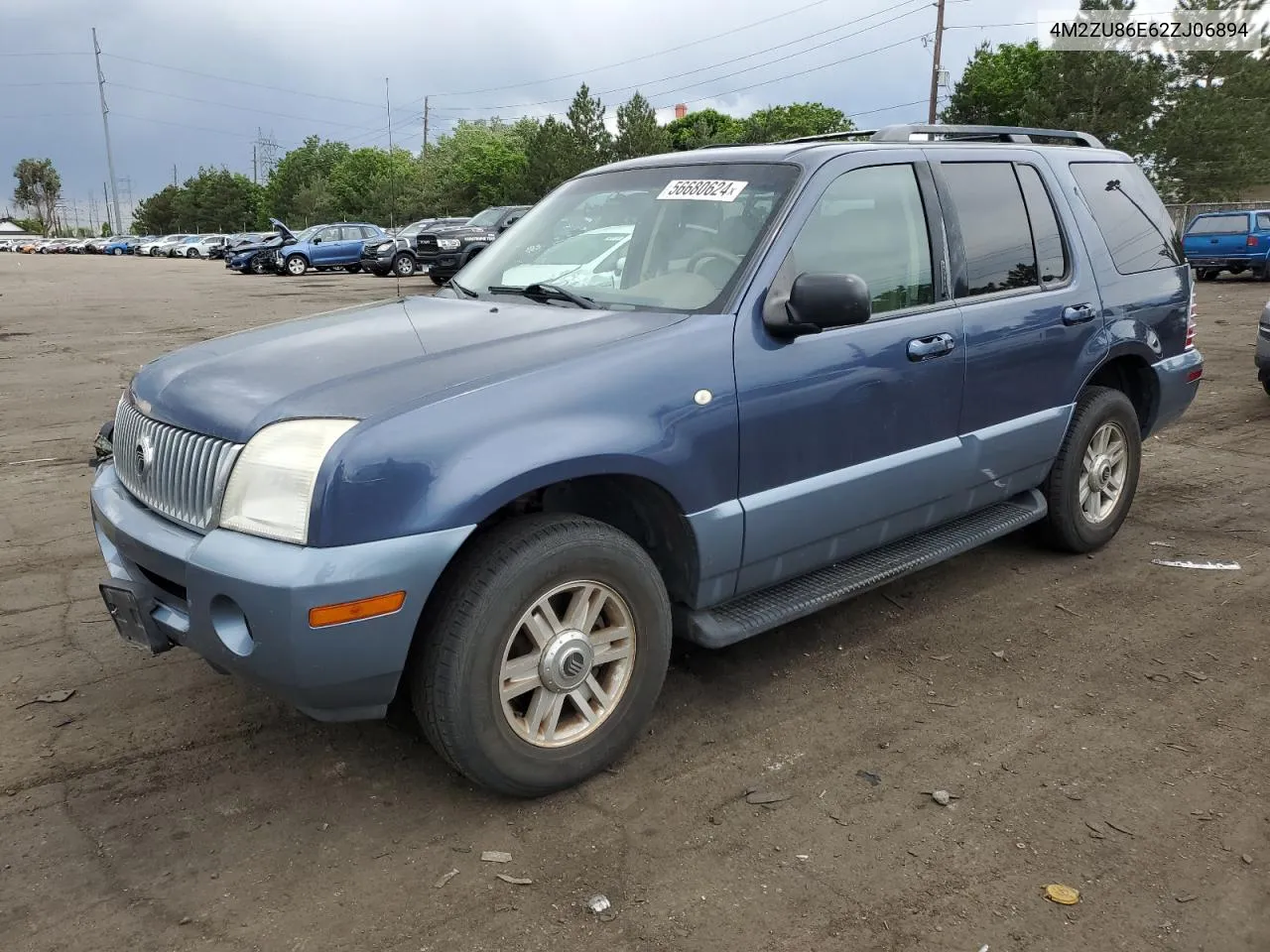 2002 Mercury Mountaineer VIN: 4M2ZU86E62ZJ06894 Lot: 56680624