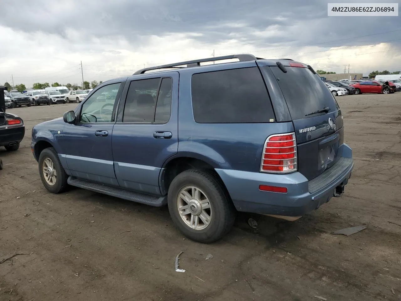 2002 Mercury Mountaineer VIN: 4M2ZU86E62ZJ06894 Lot: 56680624