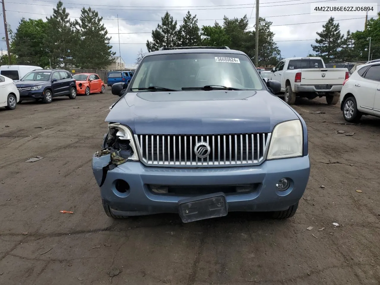 2002 Mercury Mountaineer VIN: 4M2ZU86E62ZJ06894 Lot: 56680624