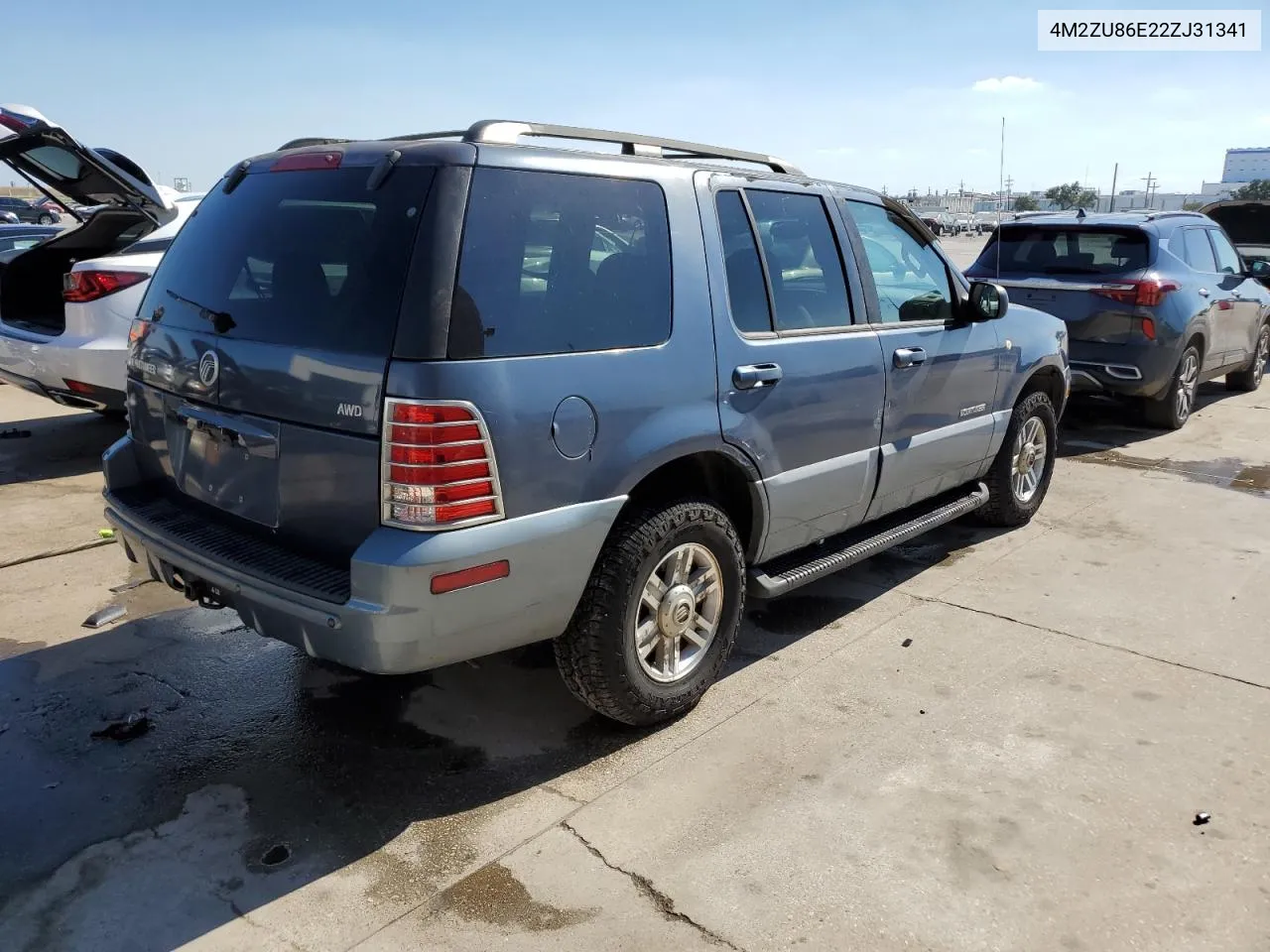 2002 Mercury Mountaineer VIN: 4M2ZU86E22ZJ31341 Lot: 73288364