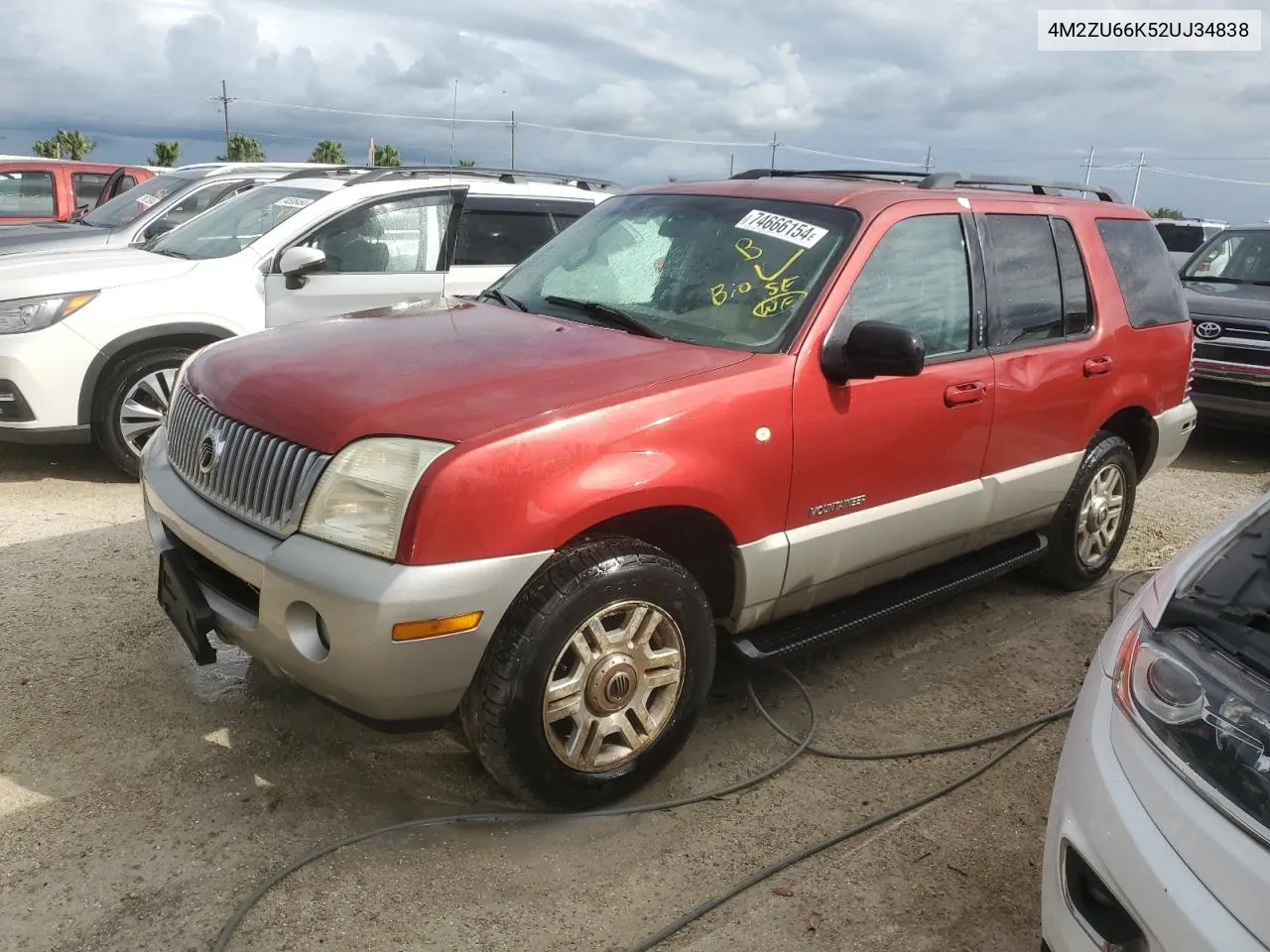 2002 Mercury Mountaineer VIN: 4M2ZU66K52UJ34838 Lot: 74666154