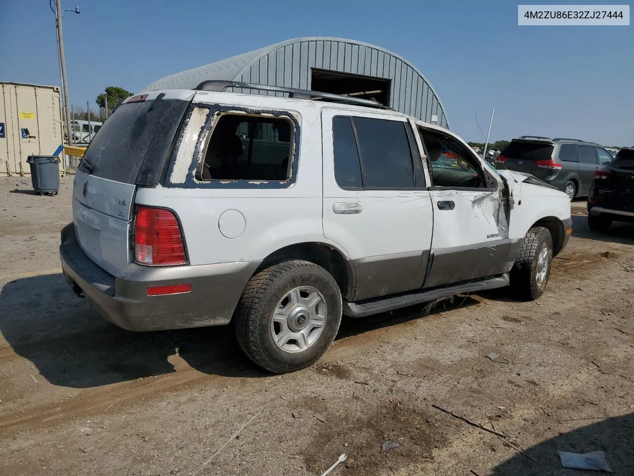 2002 Mercury Mountaineer VIN: 4M2ZU86E32ZJ27444 Lot: 75109744