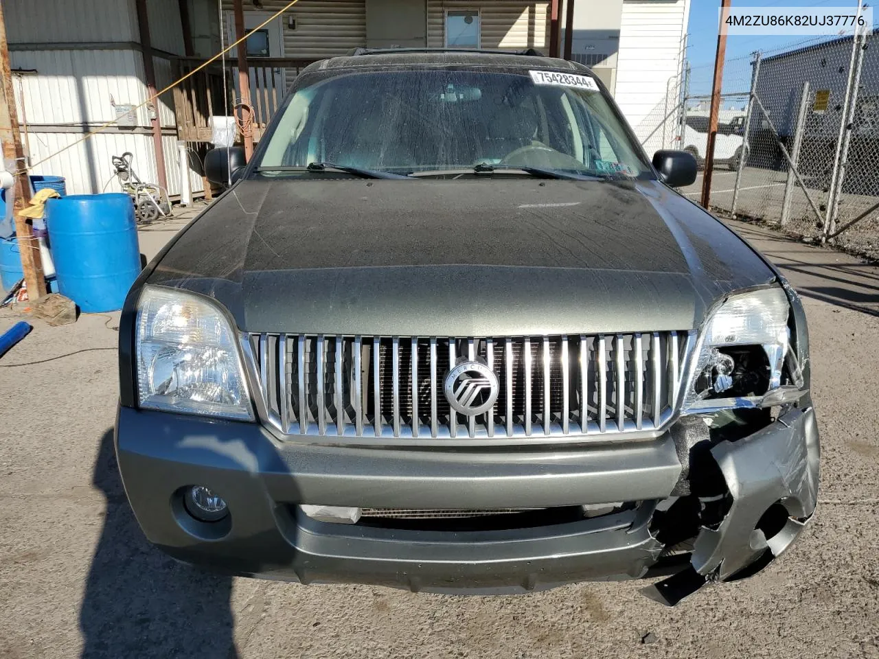 2002 Mercury Mountaineer VIN: 4M2ZU86K82UJ37776 Lot: 75428344