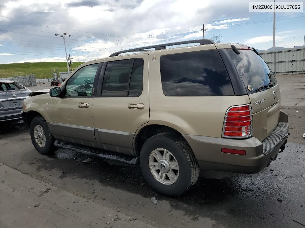 2003 Mercury Mountaineer VIN: 4M2ZU86K93UJ07655 Lot: 58281074