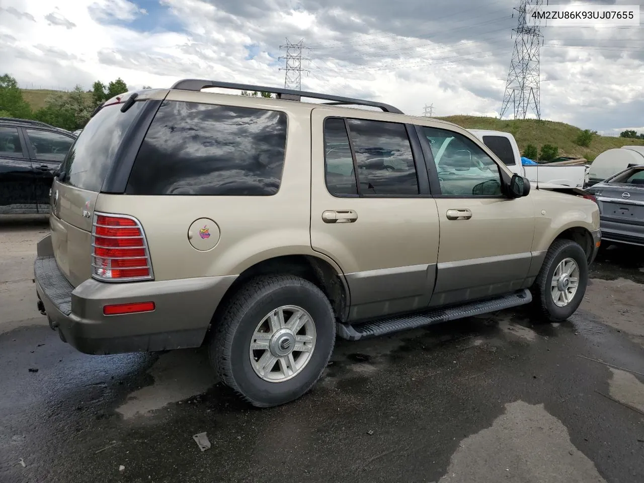 2003 Mercury Mountaineer VIN: 4M2ZU86K93UJ07655 Lot: 58281074