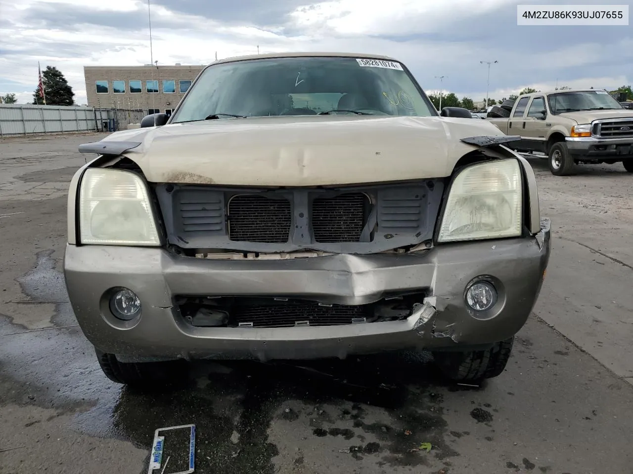 2003 Mercury Mountaineer VIN: 4M2ZU86K93UJ07655 Lot: 58281074