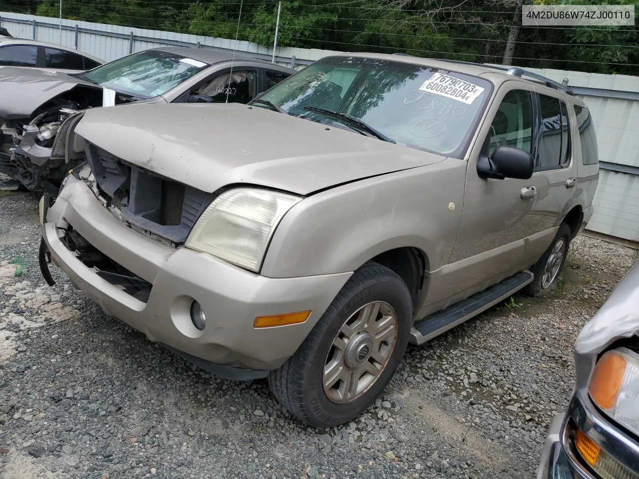 2004 Mercury Mountaineer VIN: 4M2DU86W74ZJ00110 Lot: 60082804