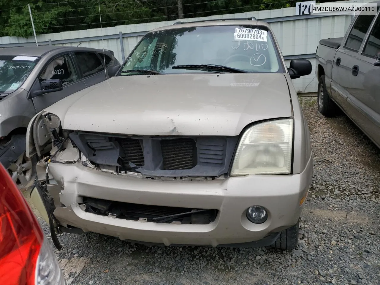 2004 Mercury Mountaineer VIN: 4M2DU86W74ZJ00110 Lot: 60082804