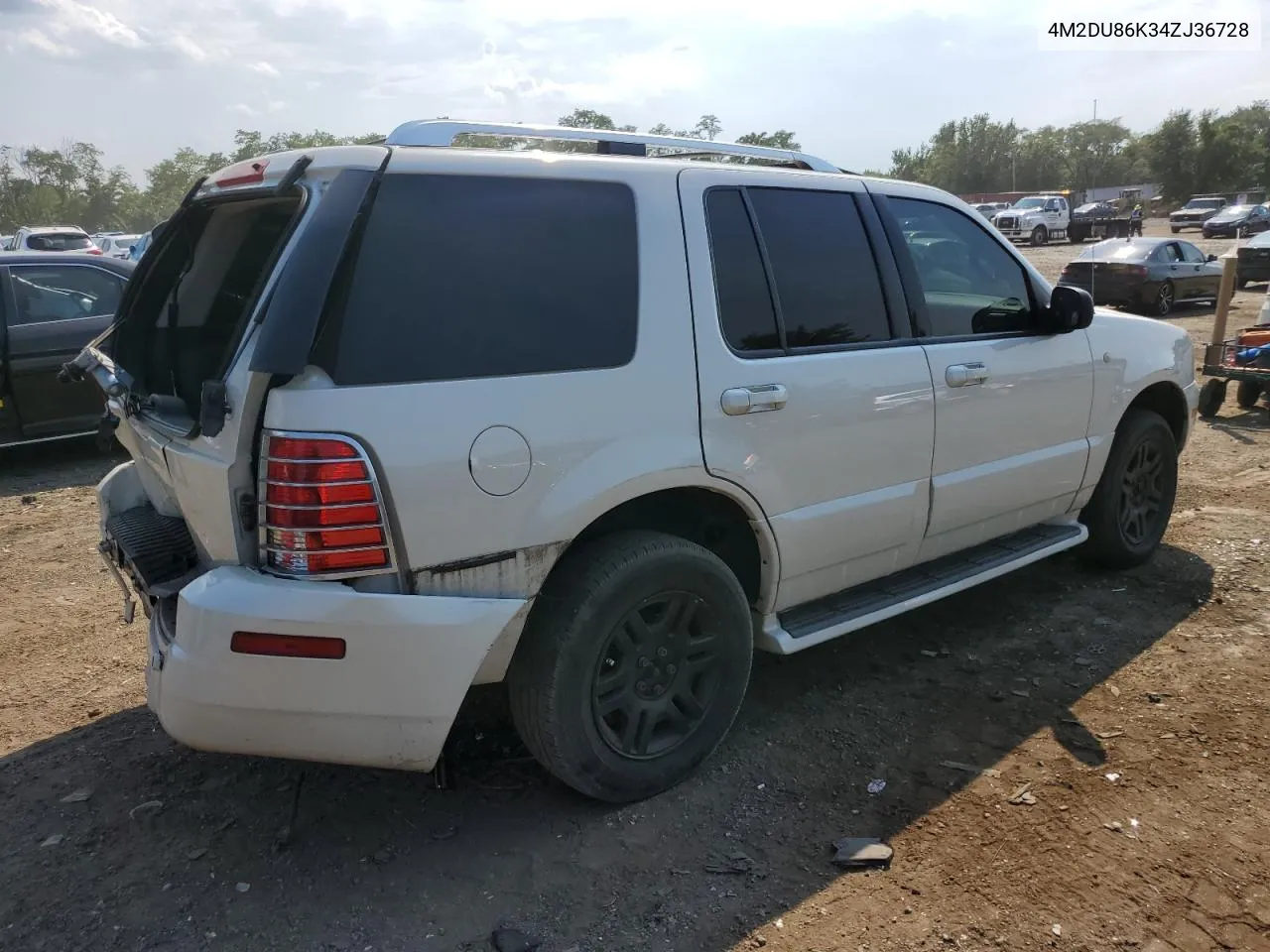 2004 Mercury Mountaineer VIN: 4M2DU86K34ZJ36728 Lot: 63257004