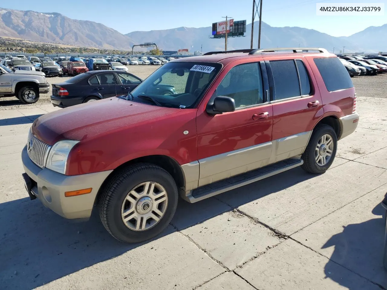 2004 Mercury Mountaineer VIN: 4M2ZU86K34ZJ33799 Lot: 80166614