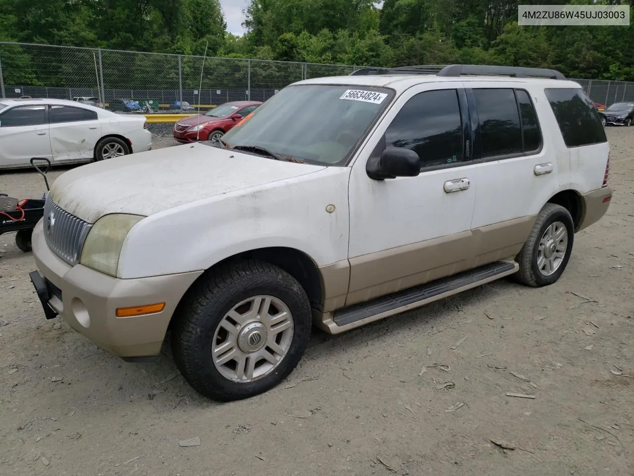 2005 Mercury Mountaineer VIN: 4M2ZU86W45UJ03003 Lot: 56634824