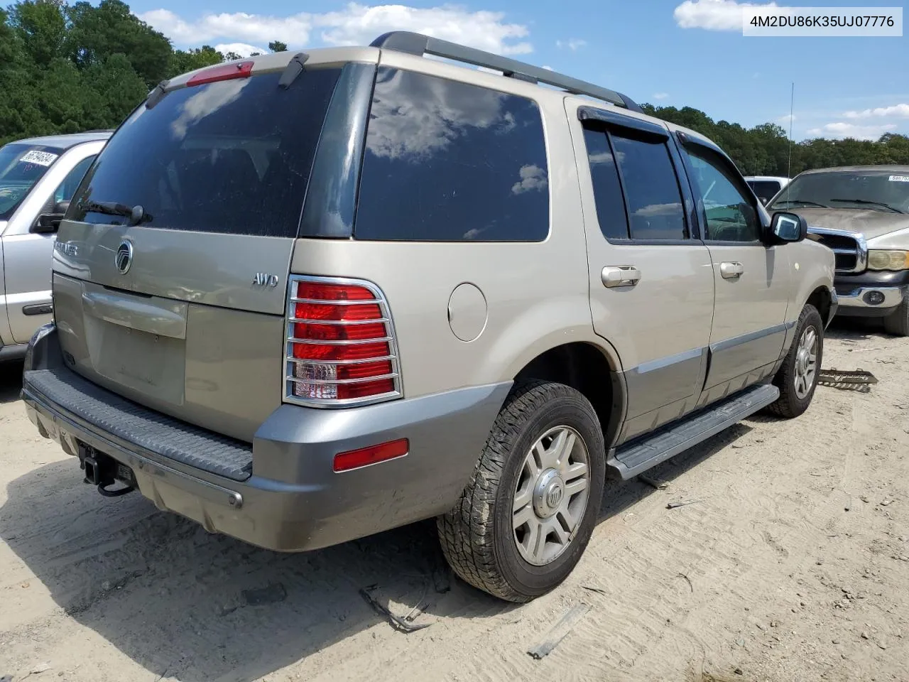 2005 Mercury Mountaineer VIN: 4M2DU86K35UJ07776 Lot: 68299954