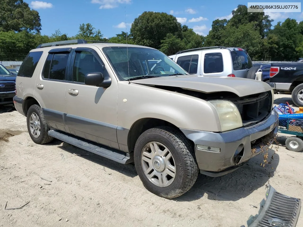 2005 Mercury Mountaineer VIN: 4M2DU86K35UJ07776 Lot: 68299954