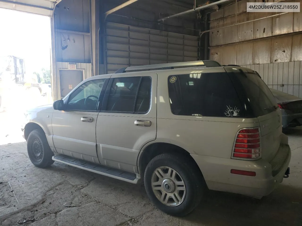 2005 Mercury Mountaineer VIN: 4M2DU86W25ZJ18550 Lot: 68828384