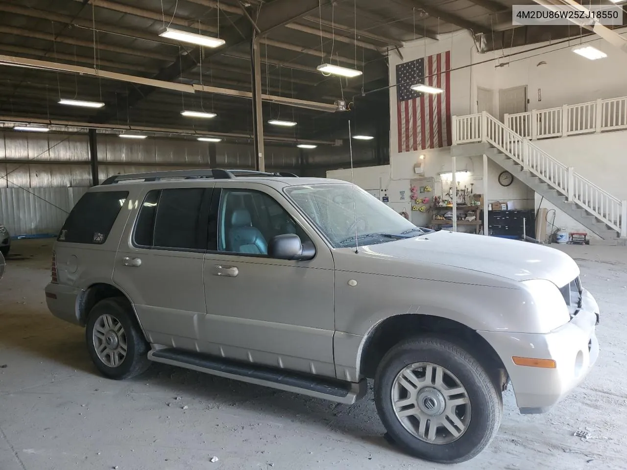 2005 Mercury Mountaineer VIN: 4M2DU86W25ZJ18550 Lot: 68828384